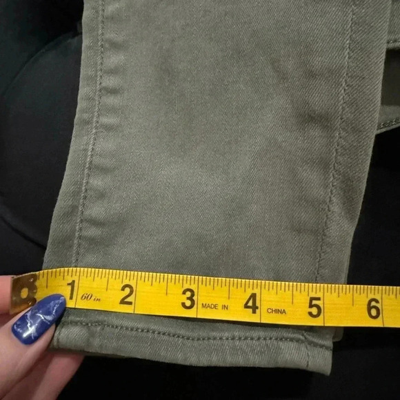 Seven for All Mankind Skinny Jeans 27 Soft & Stretchy Olive Army Green Preppy - Picture 4 of 14
